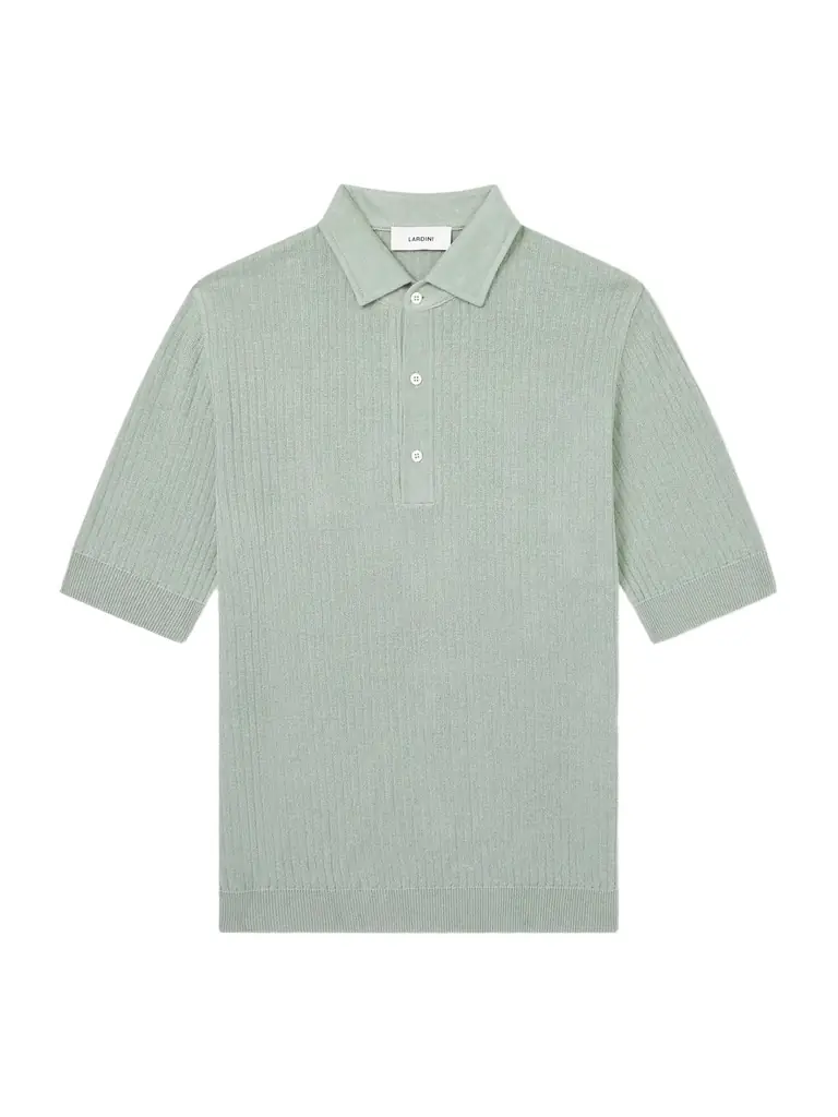 Lardini Ribbed Linen and Cotton-Blend Polo Shirt - Men