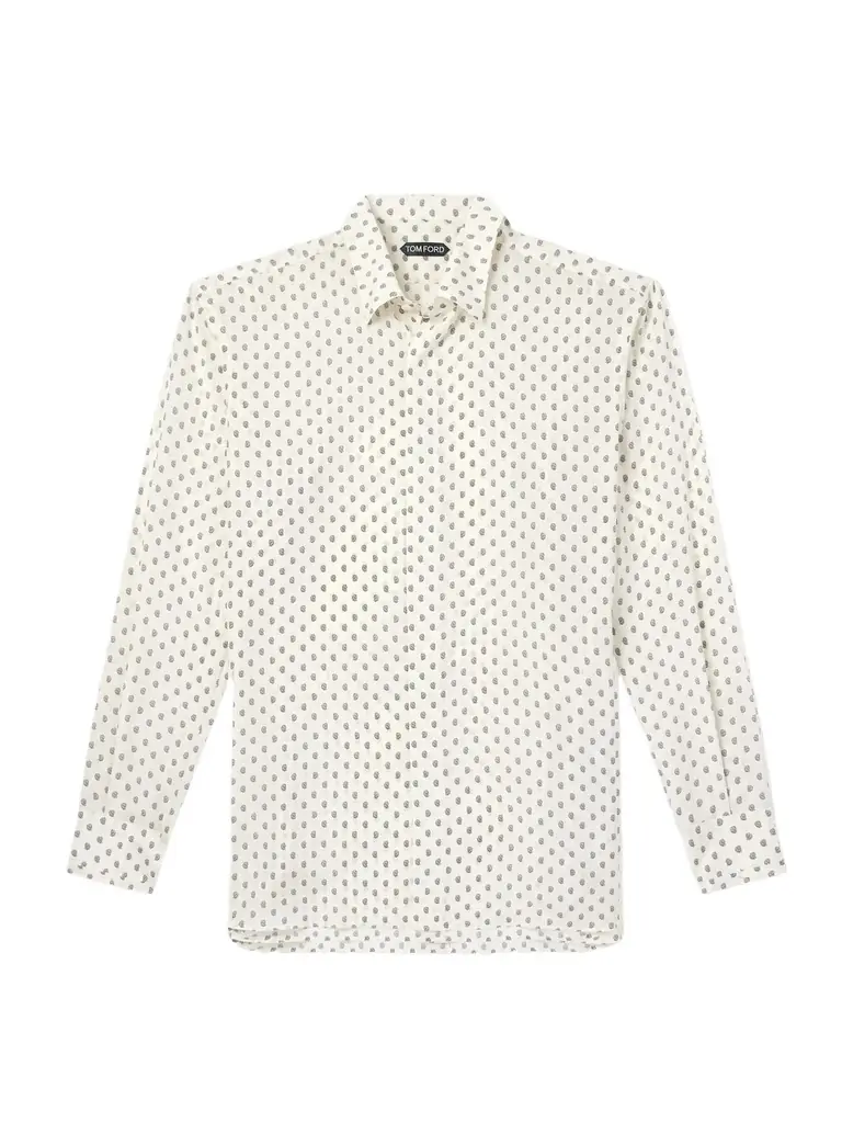 Tom Ford Paisley-Print Silk Crepe de Chine Shirt - Men