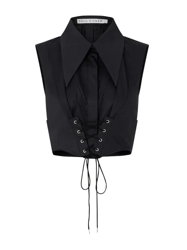 Tolu Coker Cotton-sateen Corset Top