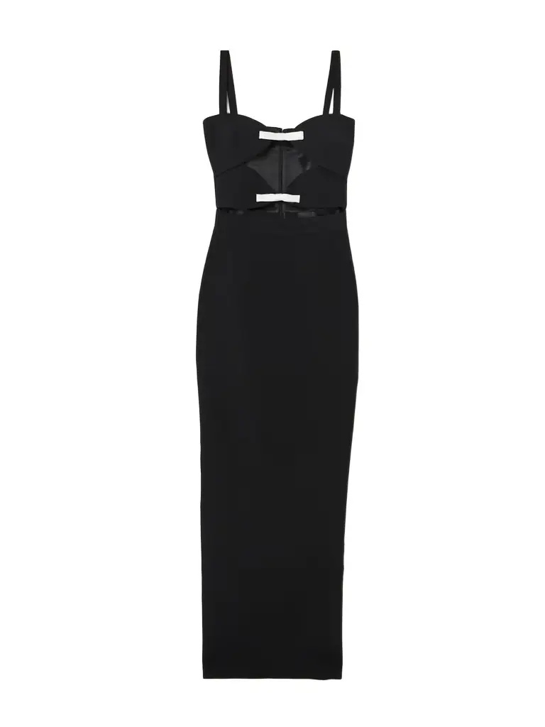 The New Arrivals Ilkyaz Ozel Ambrosia Satin-trimmed Cutout Crepe Gown