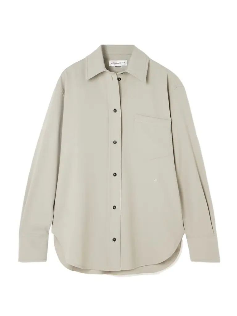 Victoria Beckham Embroidered Woven Shirt