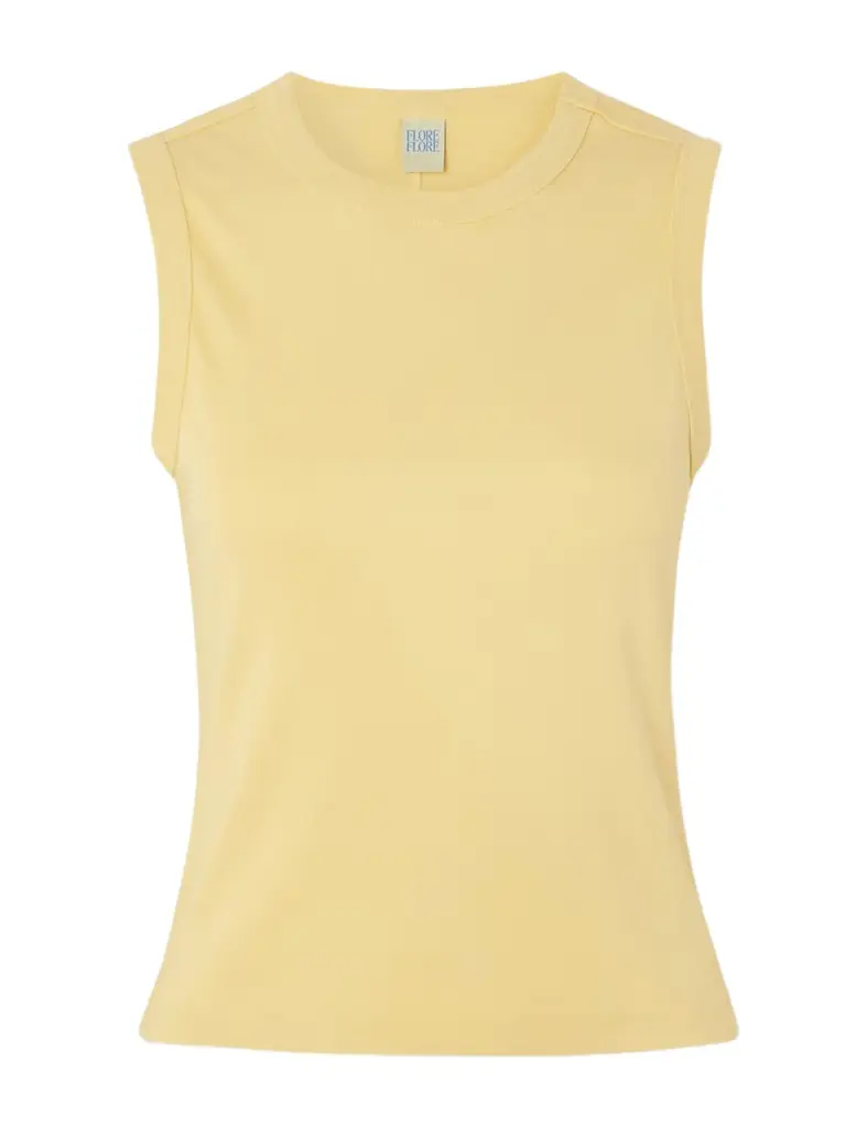 FLORE FLORE Esmé Ribbed Organic Cotton-jersey Tank