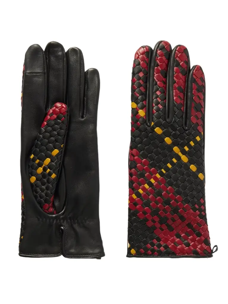 Agnelle Stanilas Woven Leather Gloves
