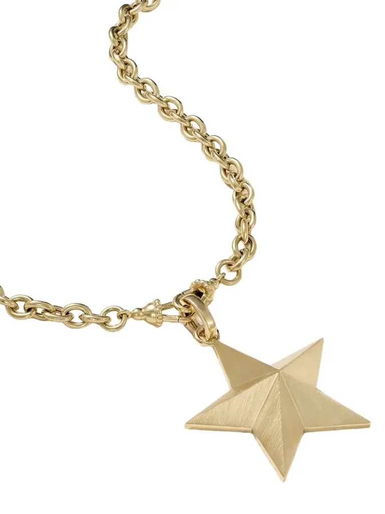 Marie Lichtenberg Jumbo Star 18-karat Gold Necklace