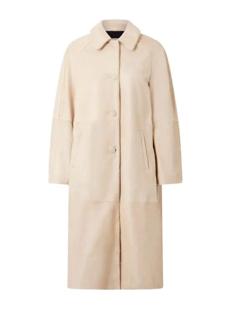 Nour Hammour Paneled Calf Hair Coat