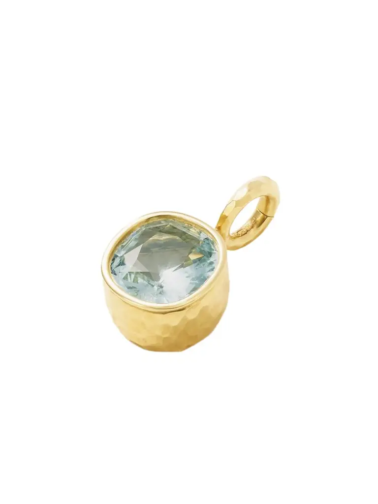 Octavia Elizabeth Hidden Gem 18-karat Gold Aquamarine Pendant