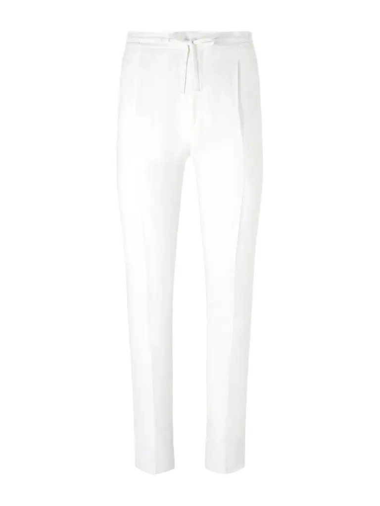 Lardini Tapered Linen Drawstring Trousers - Men