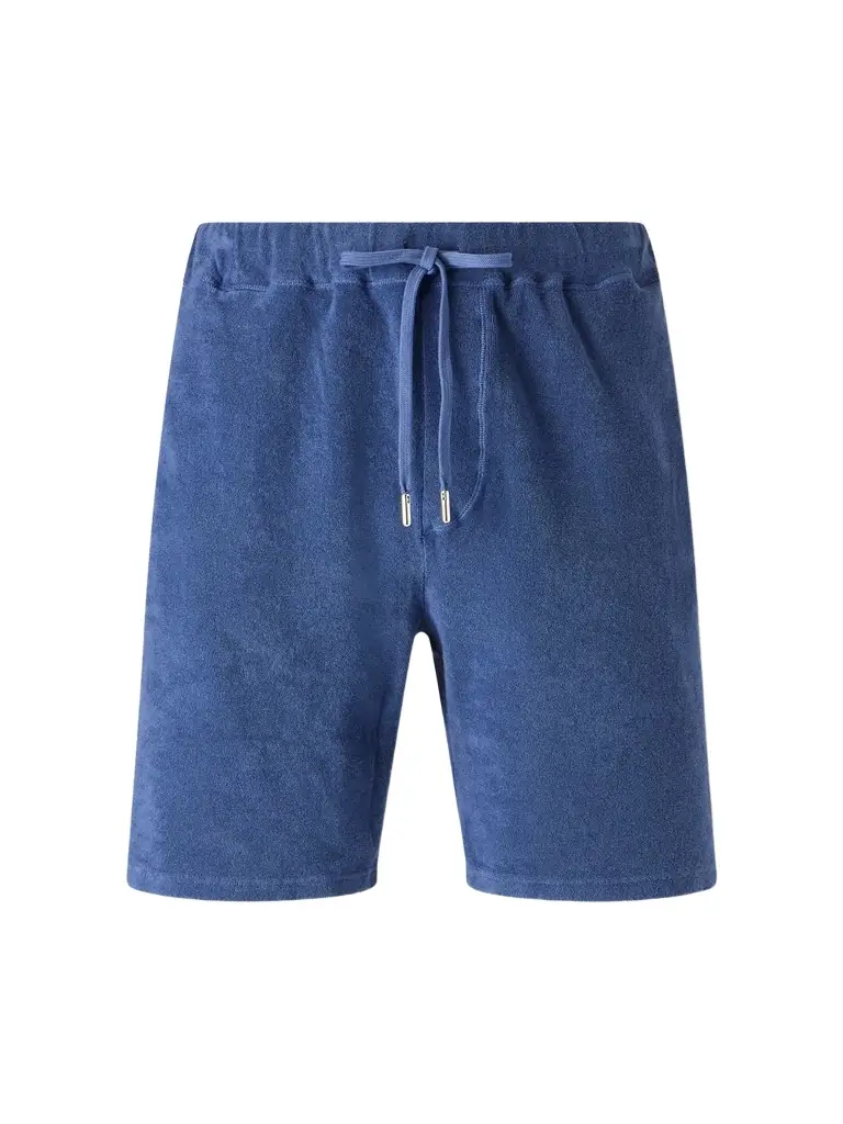 FEDELI Slim-Fit Cotton-Terry Drawstring Shorts - Men