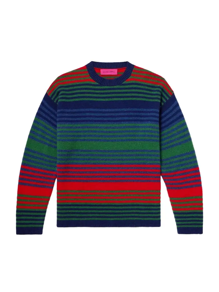 The Elder Statesman Dume Striped Cashmere Sweater