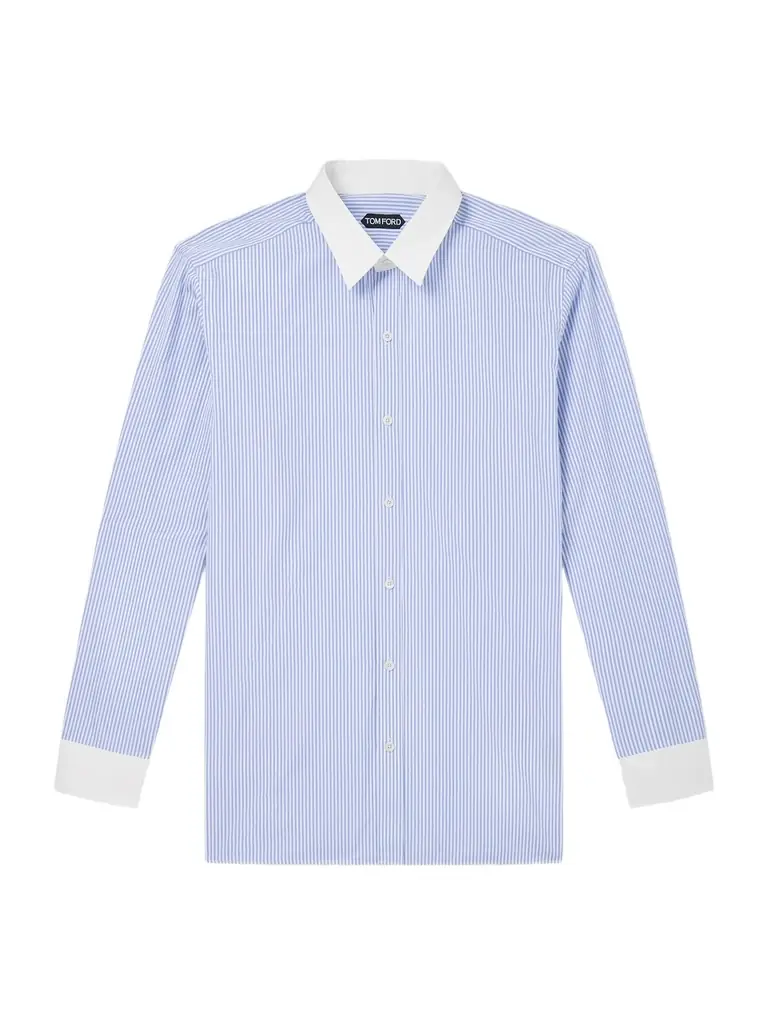 Tom Ford Striped Cotton-Poplin Shirt - Men