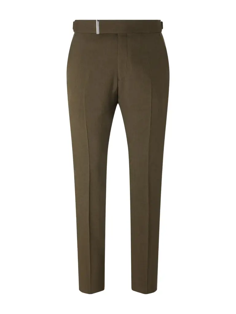 Tom Ford Atticus Straight-Leg Wool, Cashmere and Silk-Blend Canvas Suit Trousers - Men