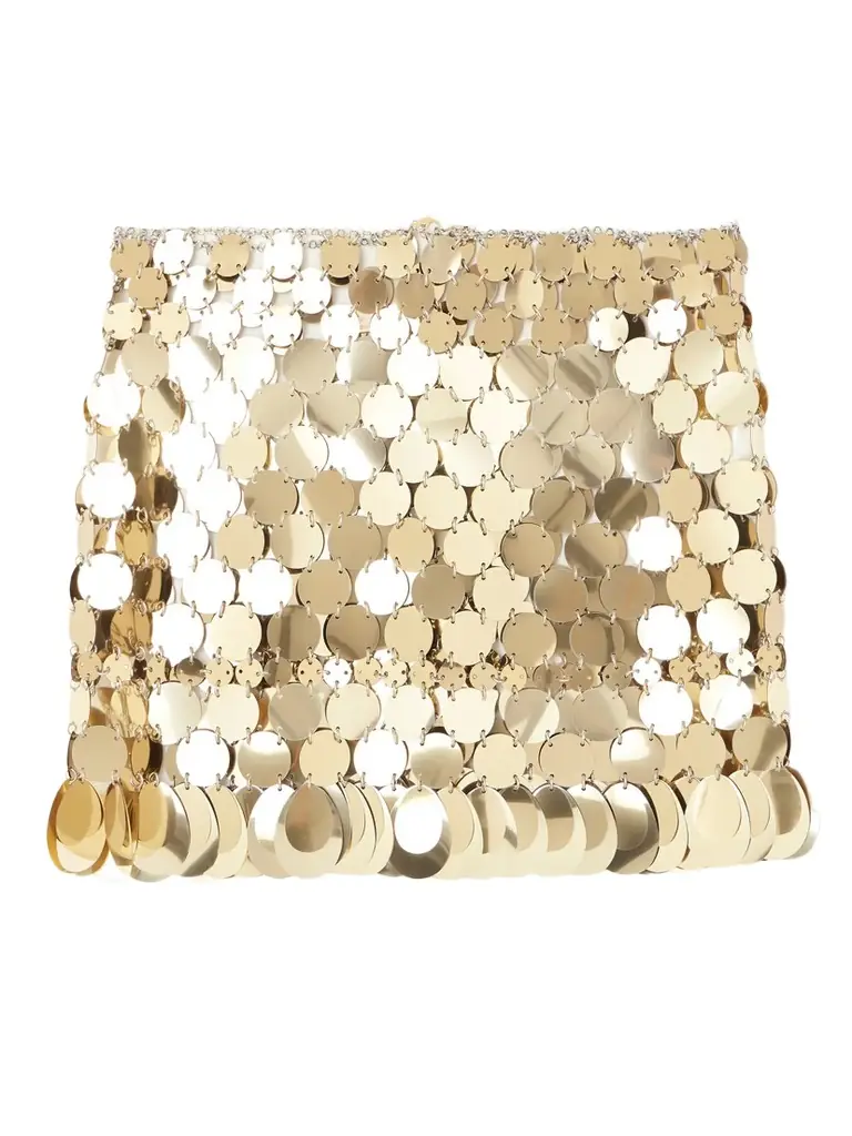 Rabanne Paillette-embellished Chainmail Mini Skirt