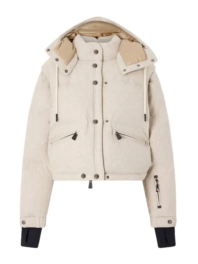 Moncler Grenoble Yintab Convertible Hooded Padded Wool-flannel Down Ski Jacket