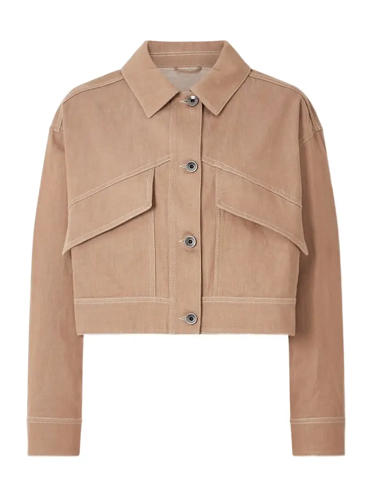 Brunello Cucinelli Cropped Cotton-twill Jacket