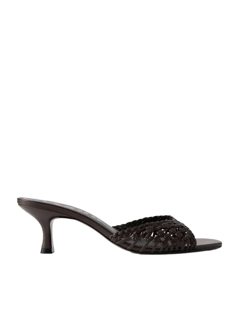 Staud Brigitte Woven Leather Mules