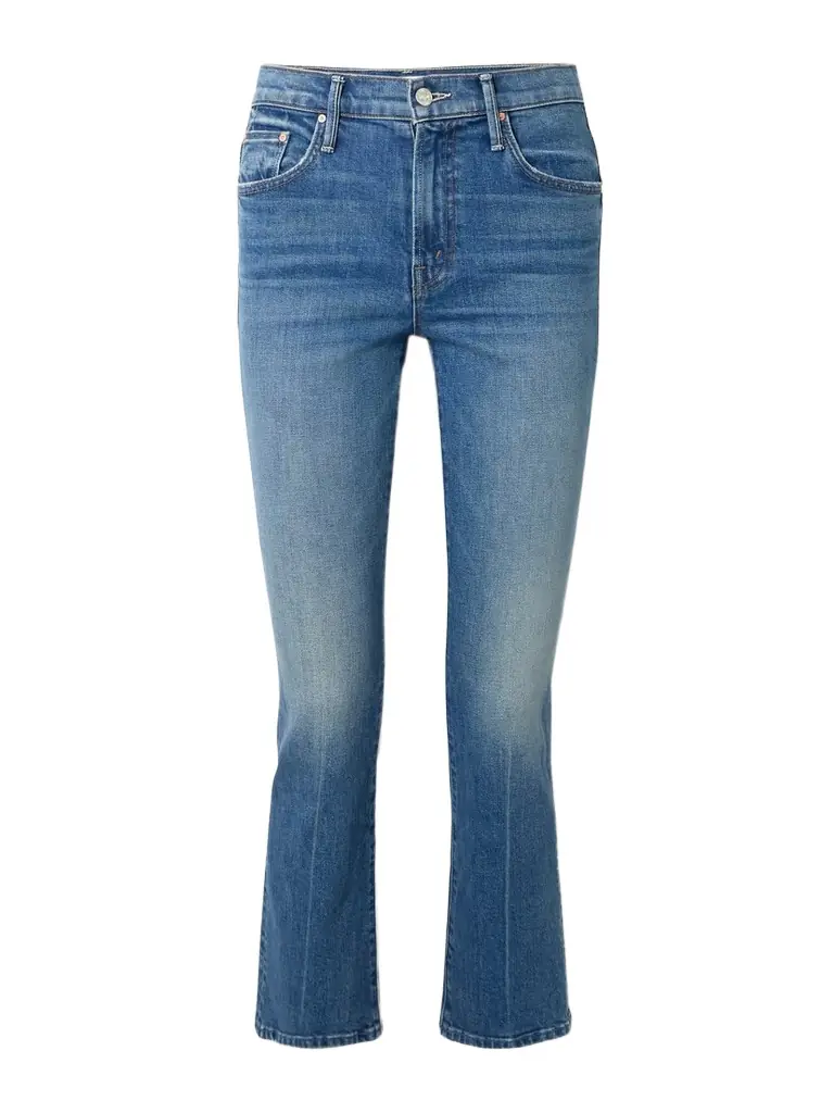 Mother The Insider Cropped High-rise Bootcut Jeans