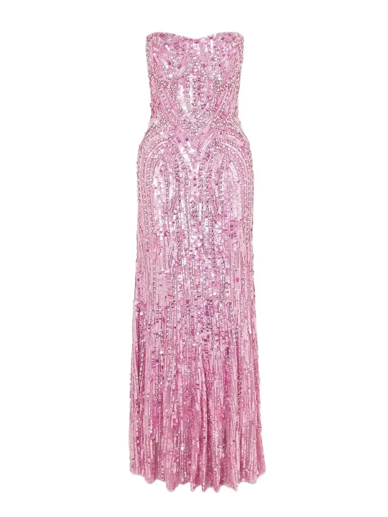 Jenny Packham Euphoria Strapless Embellished Tulle Gown