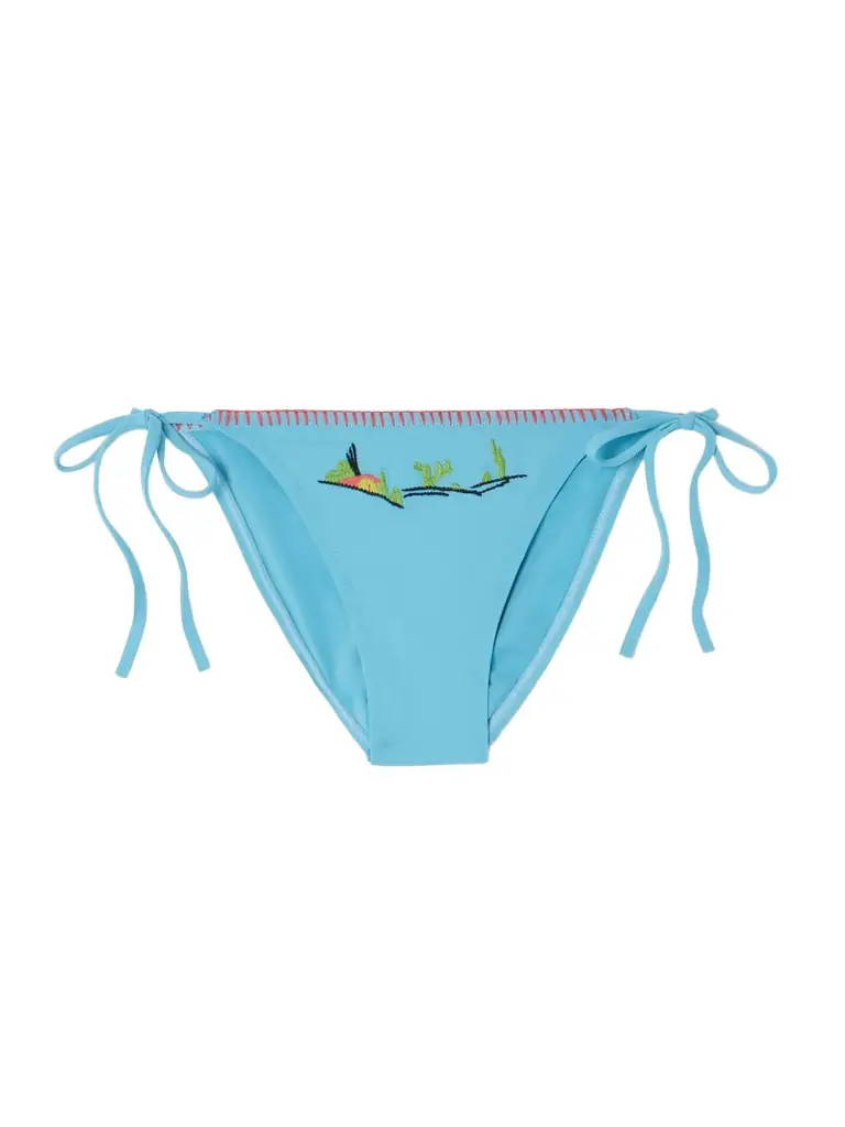 Staud Sisley Embroidered Bikini Briefs