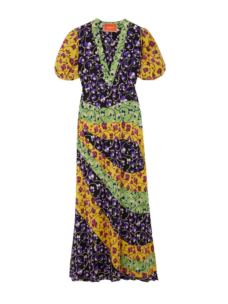 La DoubleJ Marlene Printed Silk-crepe Maxi Dress
