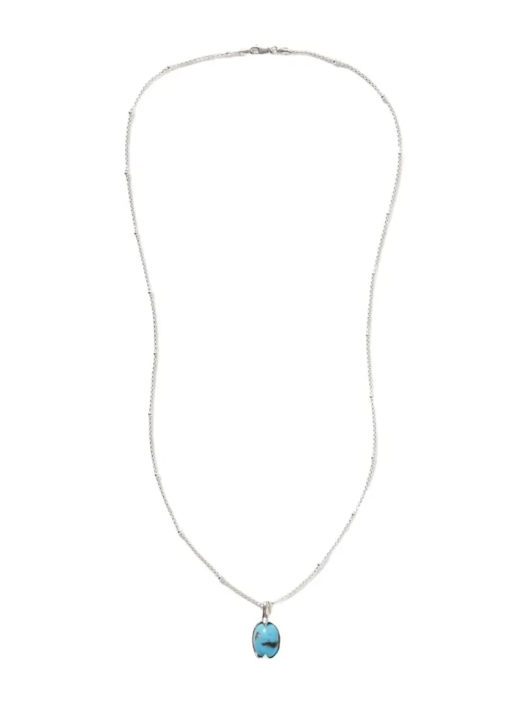 Loren Stewart Orb Sterling Silver And Turquoise Necklace