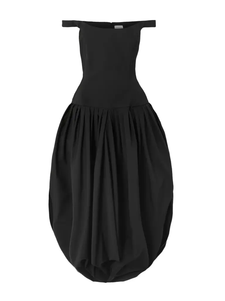 Magda Butrym Off-the-shoulder Silk-poplin Midi Dress