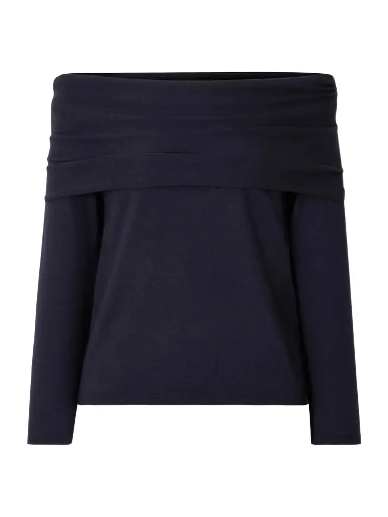 Max Mara Faretra Off-the-shoulder Gathered Cashmere Top