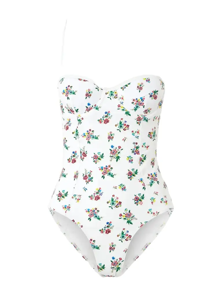 Tory Burch Balcony Underwired Floral-print Swimsuit