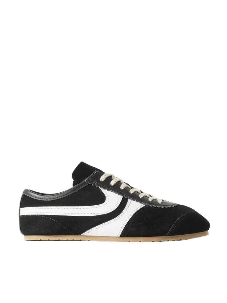 Dries Van Noten Leather-trimmed Suede Sneakers