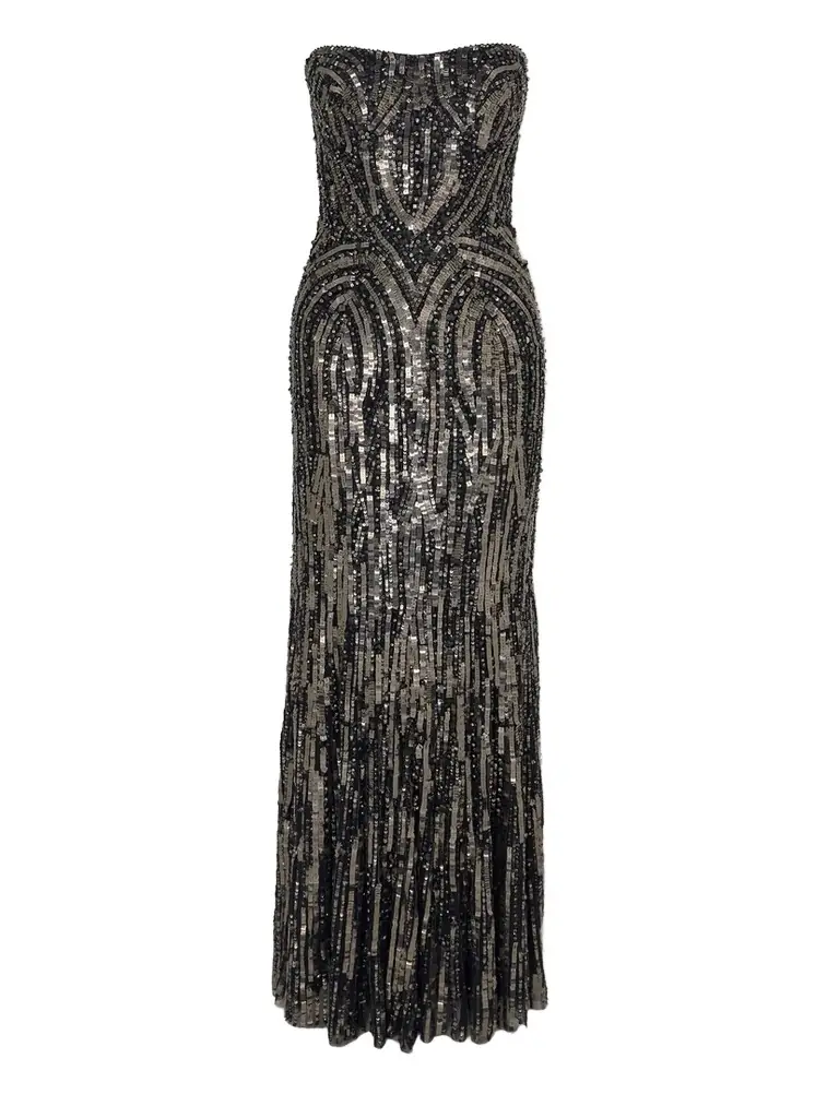 Jenny Packham Euphoria Strapless Embellished Tulle Gown
