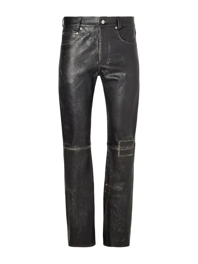 Enfants Riches Déprimés Slim-Fit Flared Crust Leather Trousers - Men