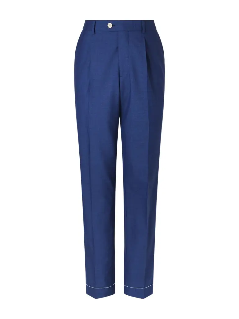 Brunello Cucinelli Straight-Leg Pleated Virgin Wool Suit Trousers - Men