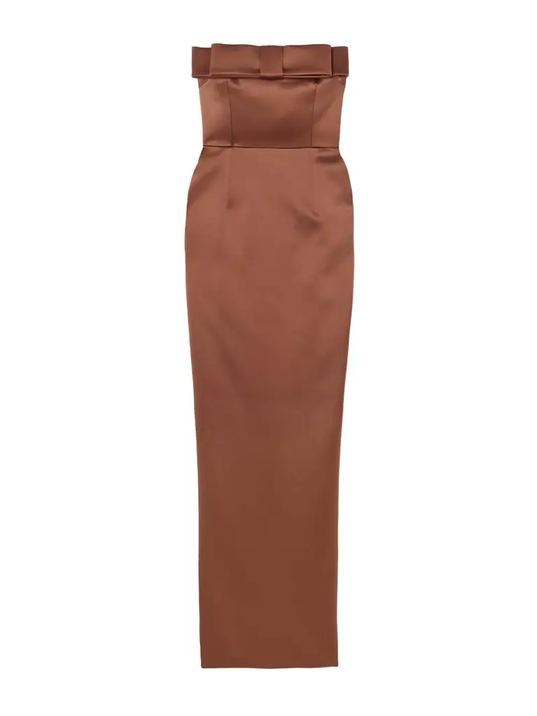 The New Arrivals Ilkyaz Ozel Sisu Bow-embellished Crepe Midi Dress