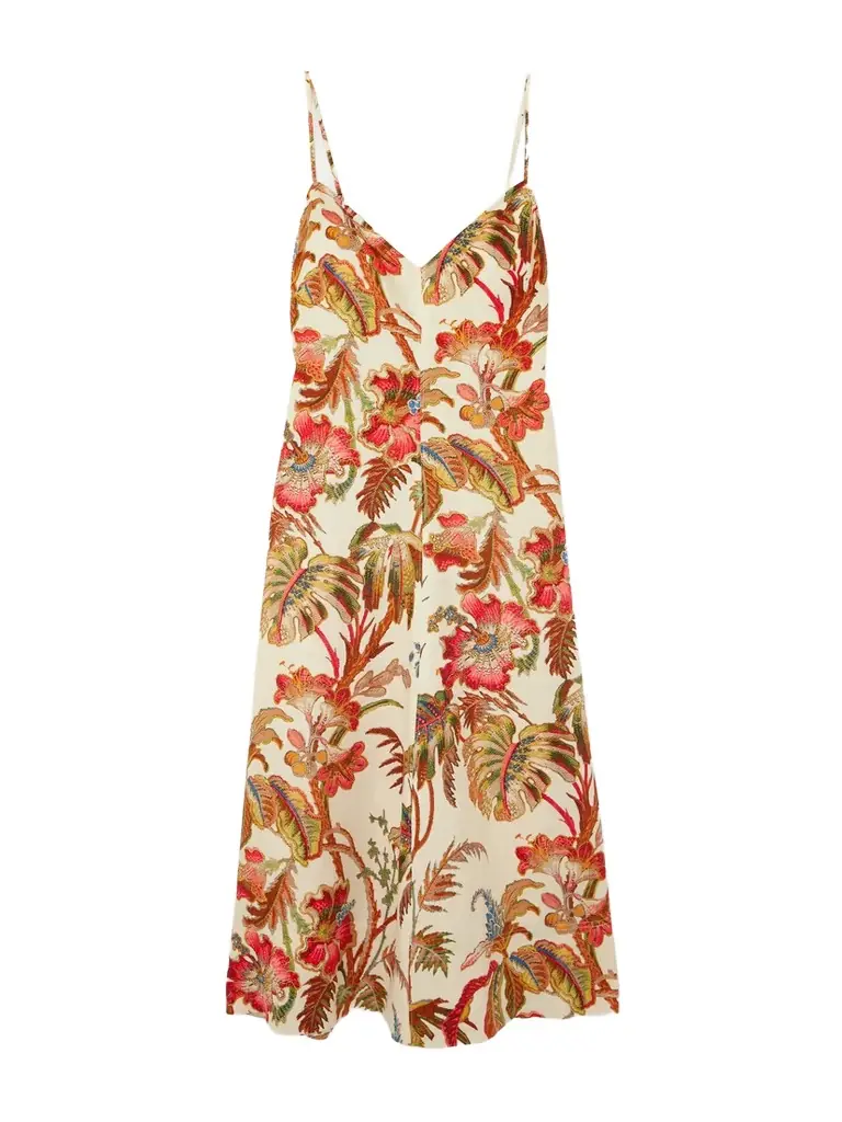 Cara Cara Mae Floral-print Linen Midi Dress
