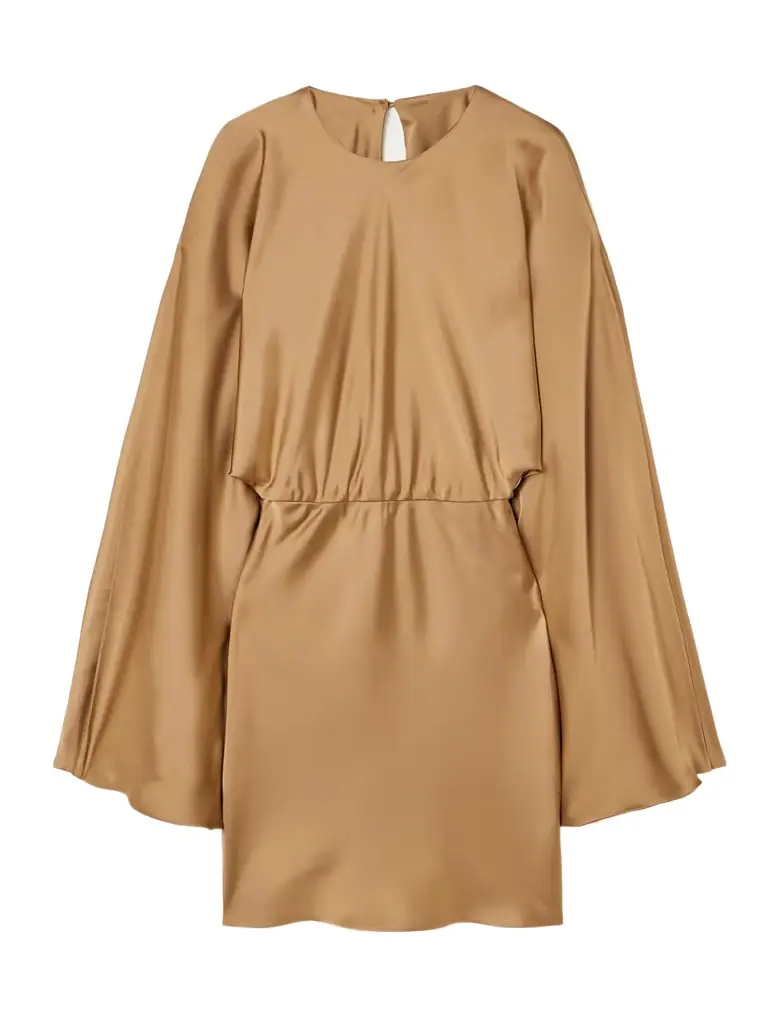 Norma Kamali Obie Satin Mini Dress