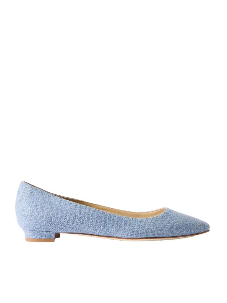 Manolo Blahnik Tweed Ballerina Flats
