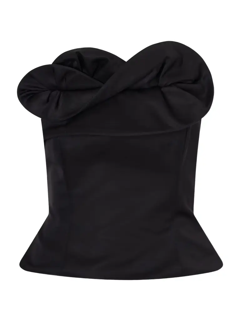 Magda Butrym Ruffled Wool And Silk-blend Corset Top