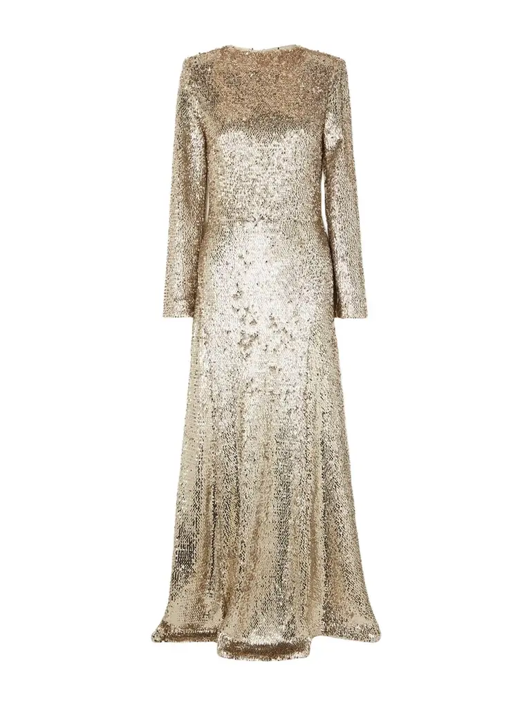 Simkhai Beatrice Sequined Tulle Gown