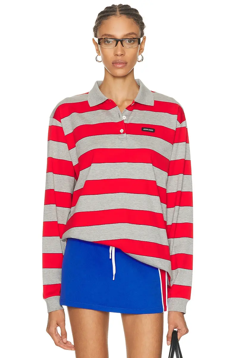 Miu Miu Long Sleeve Polo Top