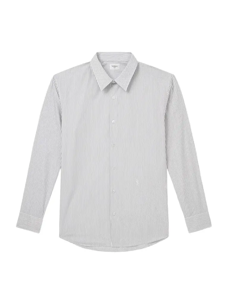 Saint Laurent Pinstriped Cotton-Poplin Shirt - Men