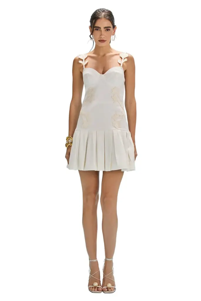 PatBo AQUAMIST LINEN MINI DRESS
