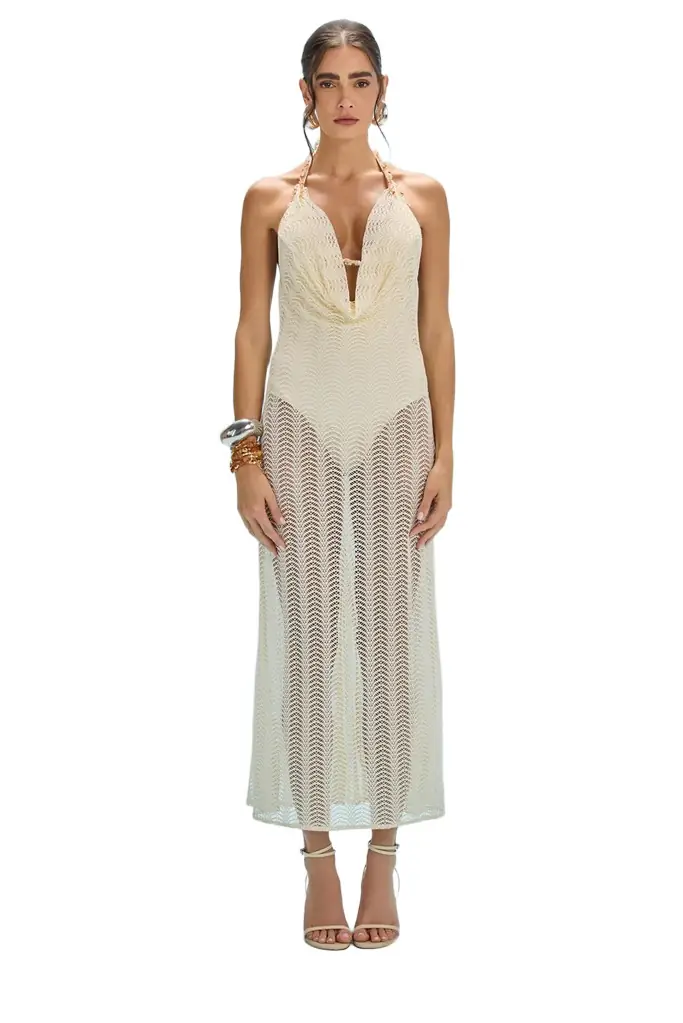 PatBo WAVE MESH BEACH DRESS