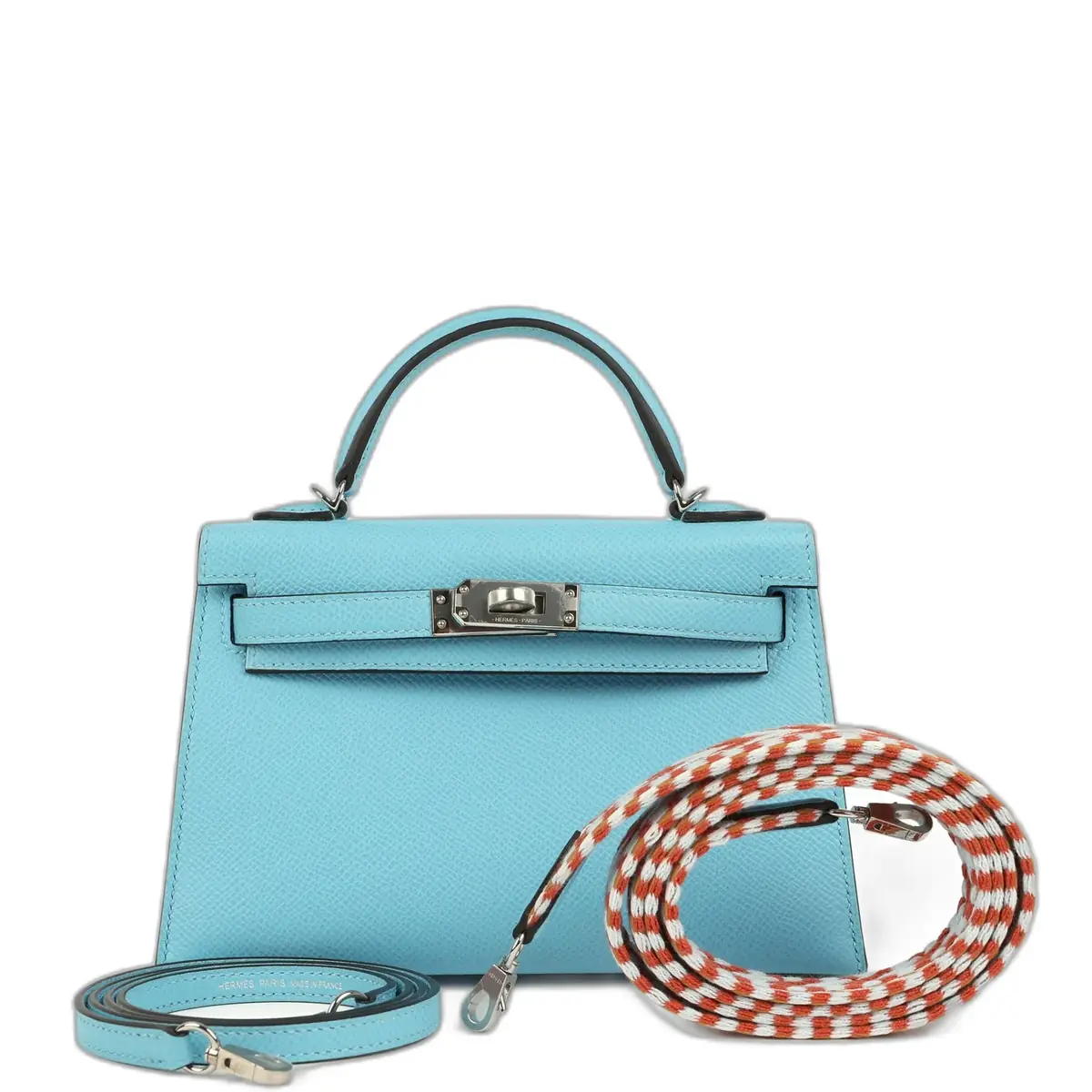 hermes Hermes Kelly Sellier 20 Celeste Epsom Palladium Hardware