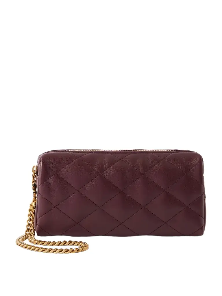 Saint Laurent Cassandre Bijou Quilted Textured-leather Pouch