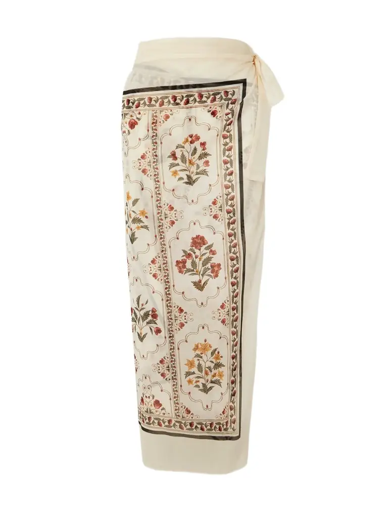 Agua by Agua Bendita Lavanda Andes Printed Cotton And Silk-blend Voile Pareo