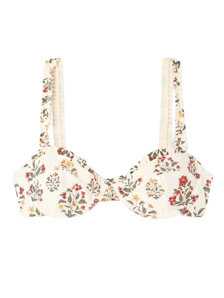 Agua by Agua Bendita Agraz Andes Floral-print Stretch Recycled Balconette Bikini Top