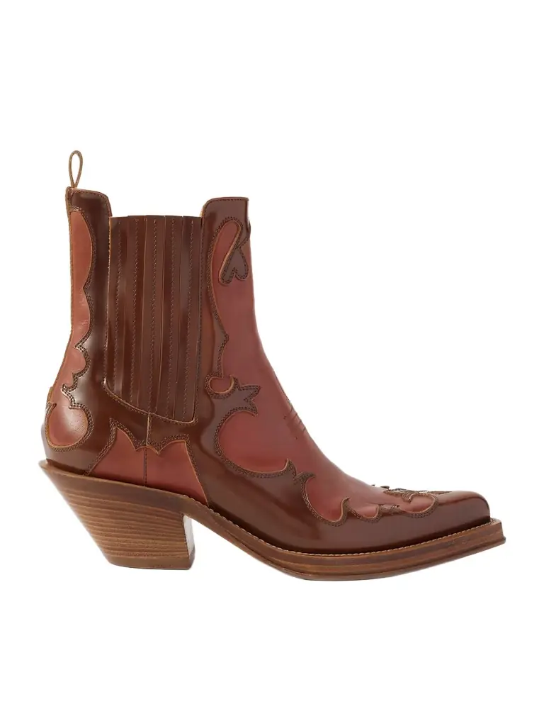 Gabriela Hearst Cassidy 90 Two-tone Leather Ankle Boots