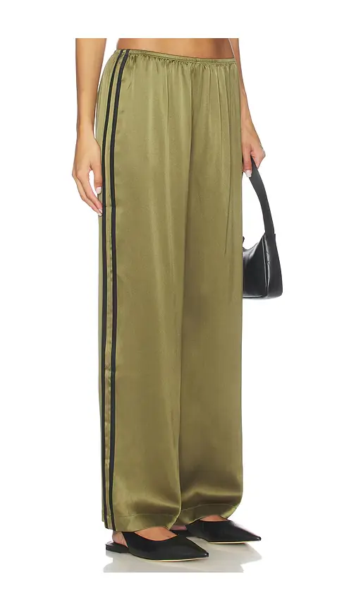 DONNI. The Silk Stripe Simple Pant
