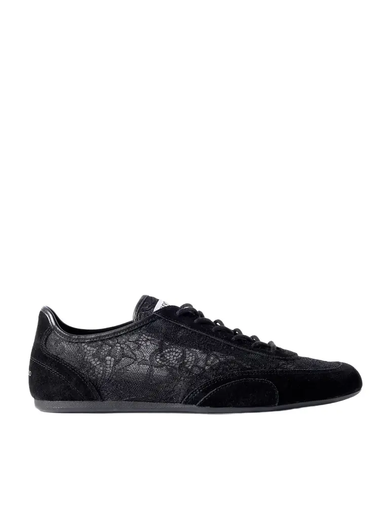 Jimmy Choo Sunny Leather-trimmed Suede And Lace Sneakers