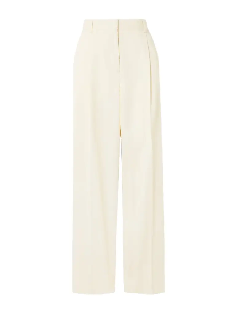 TOTEME Pleated Twill Wide-leg Pants