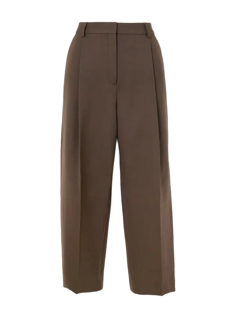 TOTEME Pauli Pleated Twill Tapered Pants